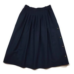 Sailor Skirt Navy Blue Gold Buttons